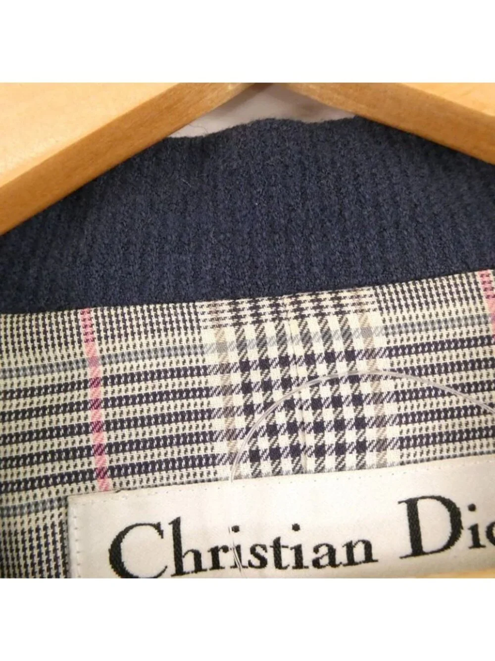 Dior Sports Jacket M Wool Walnut Button Check Lining